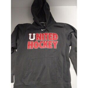 United Hockey Hoodie Mens Small  Gray Nike Pullover Team Sweatshirt